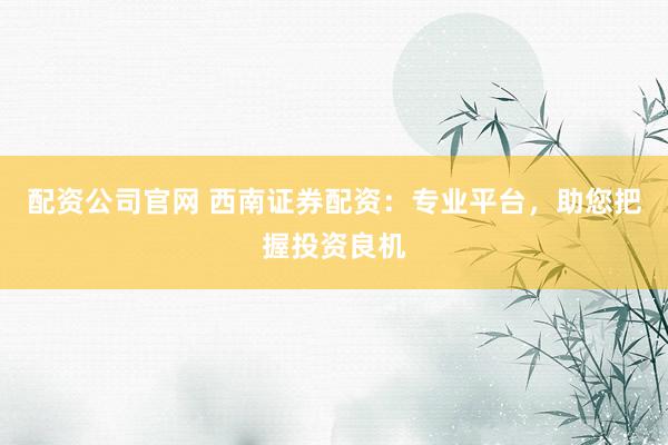 配资公司官网 西南证券配资：专业平台，助您把握投资良机